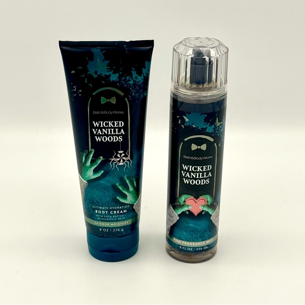 Bath & Body Works Wicked Vanilla Woods Halloween Body Care Set NWT